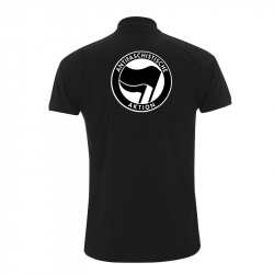 Antifaschistische Aktion - schwarz/schwarz – Polo-Shirt  N34