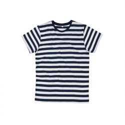 Stripy T-Shirt   - Navy / White