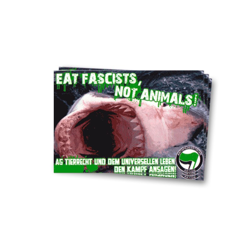 Eat Fascist, Not Animals - Aufkleber - 30 Stück